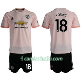 Camisolas de Futebol Manchester United Young 18 Criança Equipamento Alternativa 2018/19 Manga Curta